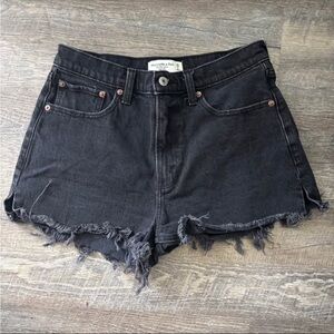 Abercrombie and Fitch Black Curve Love The Mom Short High Rise